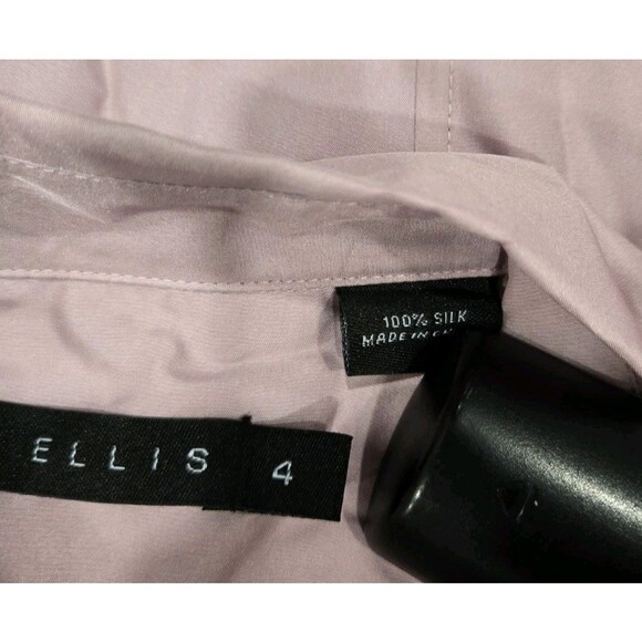 Perry Ellis Collared Button Down Ruffle Blouse 100% Silk NEW Womens Size 4 - Picture 7 of 7